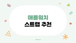 애플워치 스트랩 추천, 이거 모르면 손해? 2026 가성비 1위 꿀템