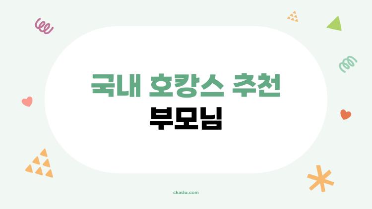 국내 호캉스 추천 부모님, 서울 근교 온천 리조트가 효도 여행 1순위로 떠오른 이유