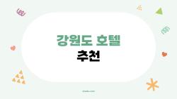 강원도 호텔 추천, 바다뷰에 반할 2026 신상들!