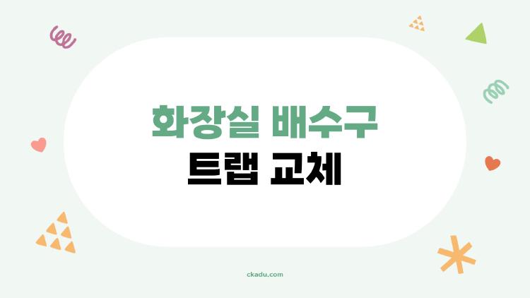 화장실 배수구 트랩 교체