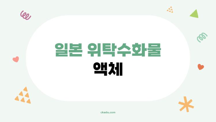 일본 위탁수화물 액체