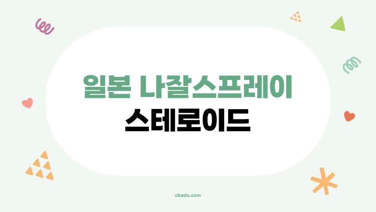 일본 나잘스프레이 스테로이드