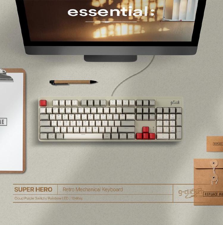 지클릭커 레트로 레드 슈퍼히어로