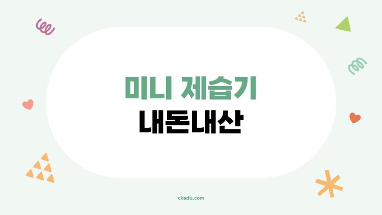 미니 제습기 내돈내산