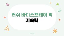 러쉬 바디스프레이 빅 지속력 왜 다들 계속 찾을까