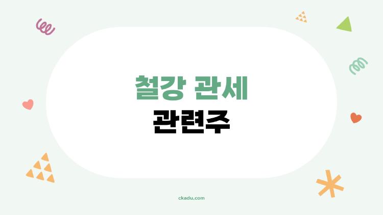 철강 관세 관련주