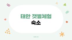 태안 갯벌체험 숙소, 왜 다들 진산리 쪽을 골랐을까?