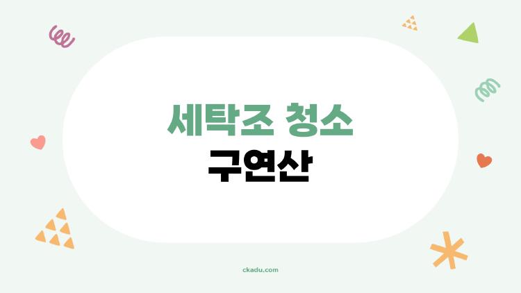 세탁조 청소 구연산