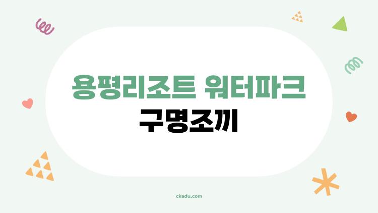 용평리조트 워터파크 구명조끼 대여비 5천원? 진짜 후기 폭발